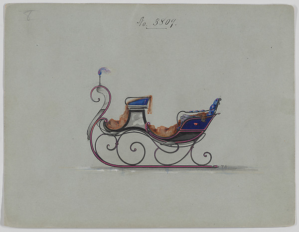 Design for 4 Seat Sleigh, no. 3809