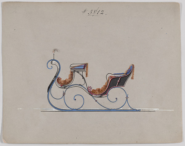 Design for 4 Seat Sleigh, no. 3812