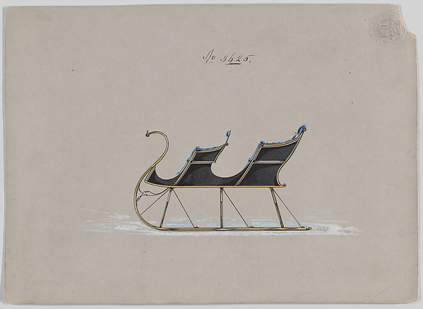 Design for 4 Seat Sleigh, no. 3625