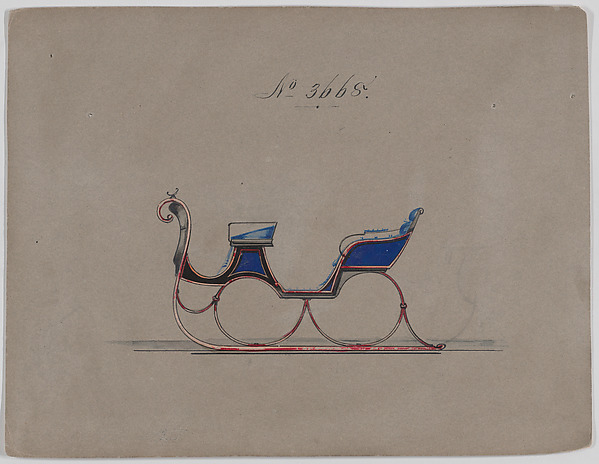 Design for 4 Seat Sleigh, no. 3668