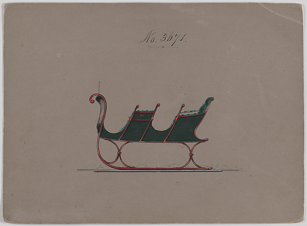 Design for 4 Seat Sleigh, no. 3671