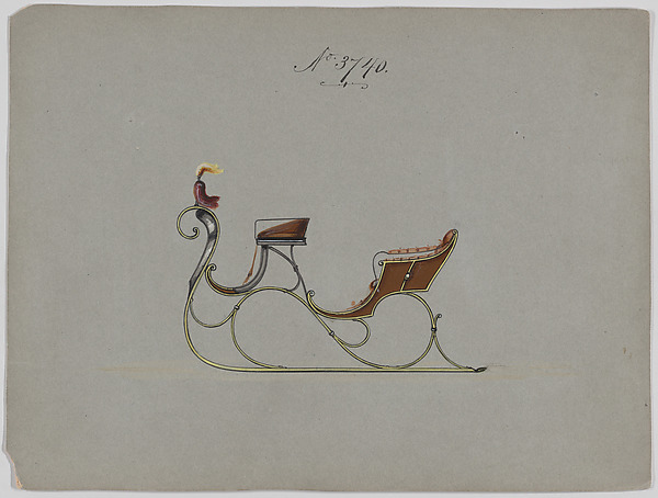 Design for 4 Seat Sleigh, no. 3740