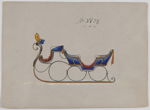 Design for 4 Seat Sleigh, no. 3834