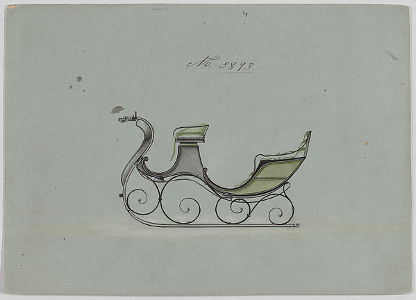 Design for 4 Seat Sleigh, no. 3893