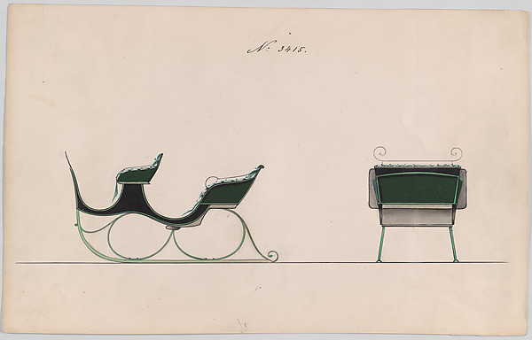 Design for 4 Seat Sleigh, no. 3415