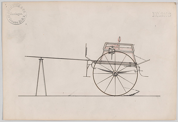Design for Dog Cart or 2 Wheeler, no. 3103