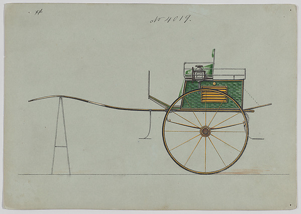 Design for Dog Cart or 2 Wheeler, no. 4019