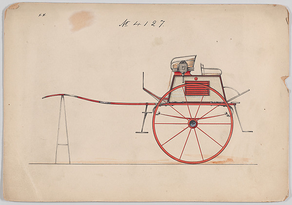 Design for Dog Cart or 2 Wheeler, no. 4127