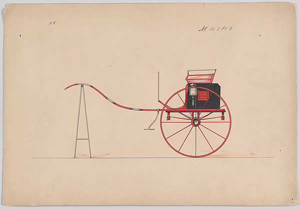 Design for Dog Cart or 2 Wheeler, no. 4145