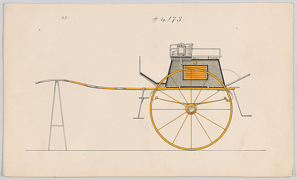 Design for Dog Cart or 2 Wheeler, no. 4173