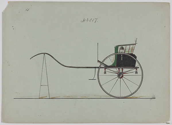 Design for Dog Cart or 2 Wheeler, no. 4017