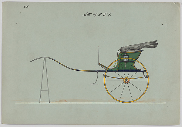 Design for Dog Cart or 2 Wheeler, no. 4051