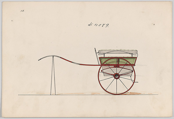 Design for Dog Cart or 2 Wheeler, no. 4089