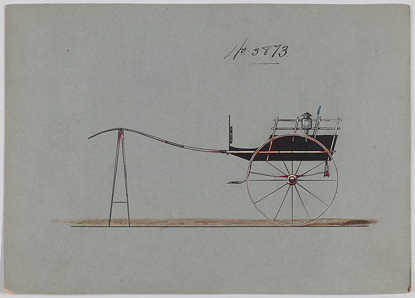 Design for Dog Cart or 2 Wheeler, no. 3873