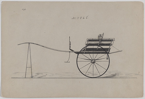 Design for Dog Cart or 2 Wheeler, no. 3968