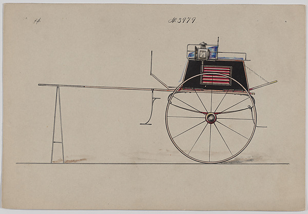 Design for Dog Cart or 2 Wheeler, no. 3979