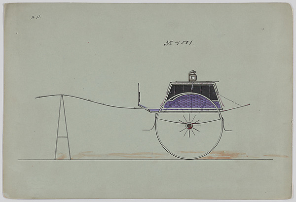 Design for Dog Cart or 2 Wheeler, no. 4001
