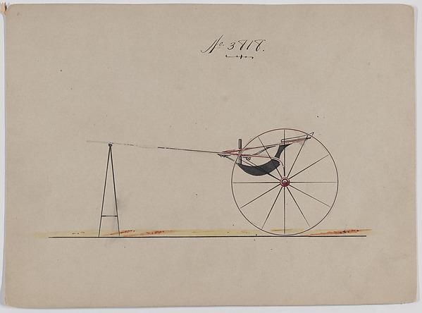 Design for Dog Cart or 2 Wheeler, no. 3818