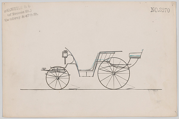 Design for Pony Phaeton, no. 3270