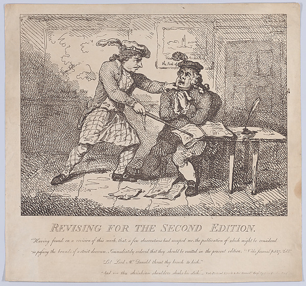 Frontispiece, Revising for the Second Edition (Picturesque Beauties of Boswell, Part the Second)