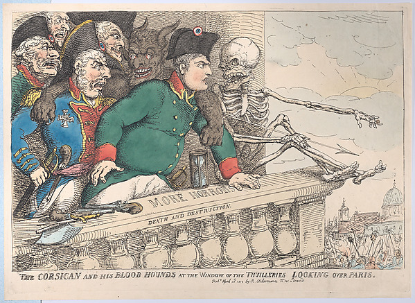 The Corsican and His Bloodhounds at the Window of the Thuilleries Looking Over Paris