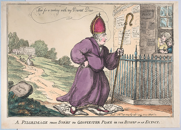 A Pilgrimage from Surry to Gloucester Place or the Bishop is an Extacty