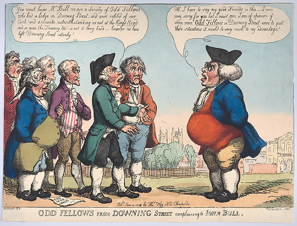 Odd Fellows from Downing Street Complaining to John Bull