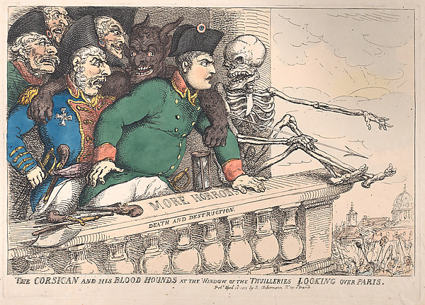 The Corsican and His Bloodhounds at the Window of the Thuilleries Looking Over Paris