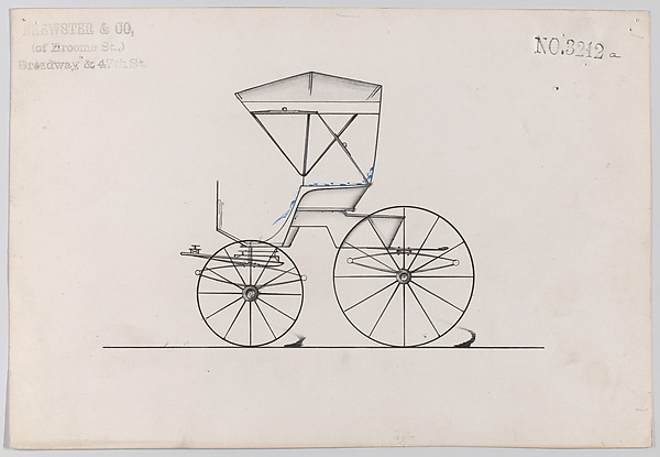 Design for Road Wagon or Buggy, no. 3212a