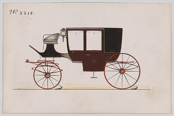 Design for Glass Panel Coach, no. 3318