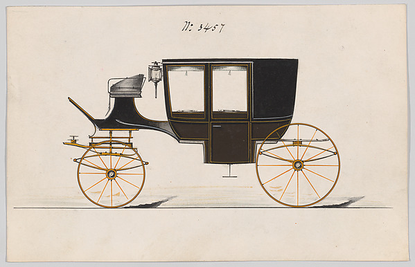 Design for Glass Panel Coach, no. 3457