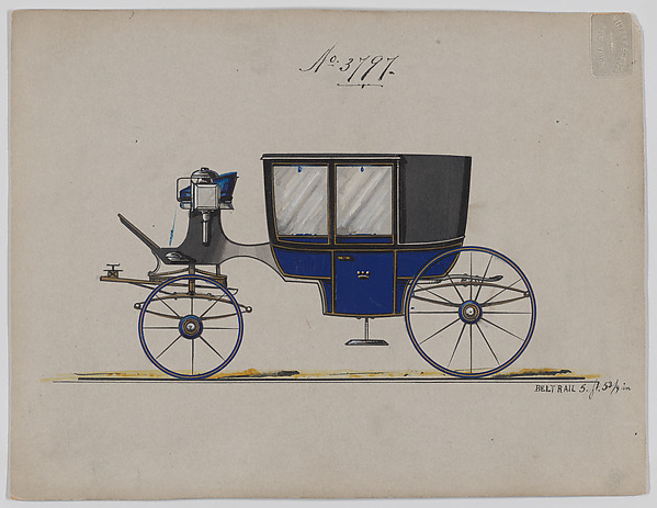 Design for Glass Panel Coach, no. 3797