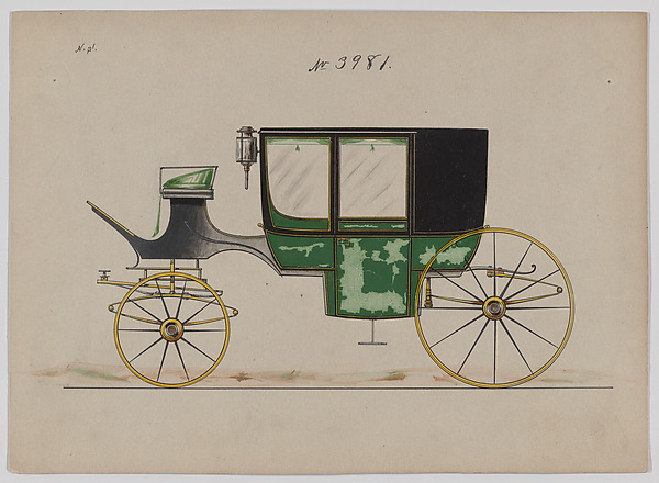 Design for Glass Panel Coach, no. 3981