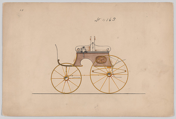 Design for Dog Cart or 2 Wheeler, no. 4163
