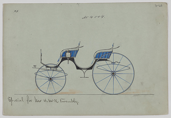 Design for 4 seat Phaeton, no top, no. 4004