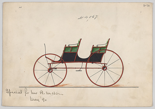 Design for 4 seat Phaeton, no top, no. 4067
