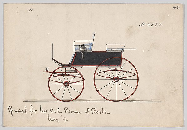 Design for 4 seat Phaeton, no top, no. 4088