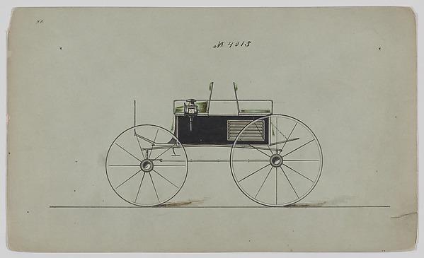 Design for Dog Cart or 2 Wheeler, no. 4013