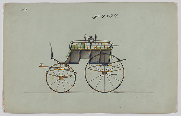Design for Dos-a-dos Phaeton, no. 4034