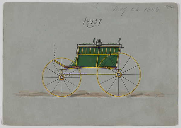 Design for 4 seat Phaeton, no top, no. 3937