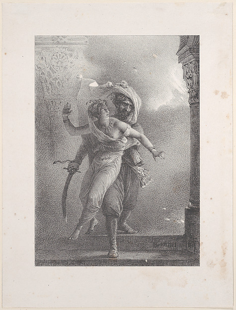 Conrad Saving Gulnare from the Fire
