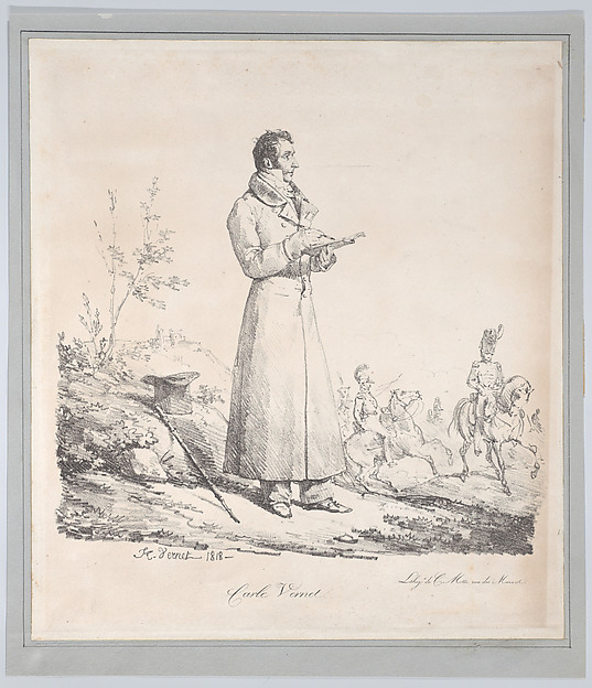 Portrait of Carle Vernet Sketching