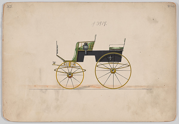Design for 4 seat Phaeton, no top, no. 3919