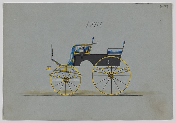 Design for 4 seat Phaeton, no top, no. 3911