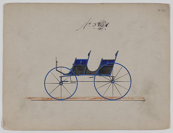 Design for 4 seat Phaeton, no top, no. 3858