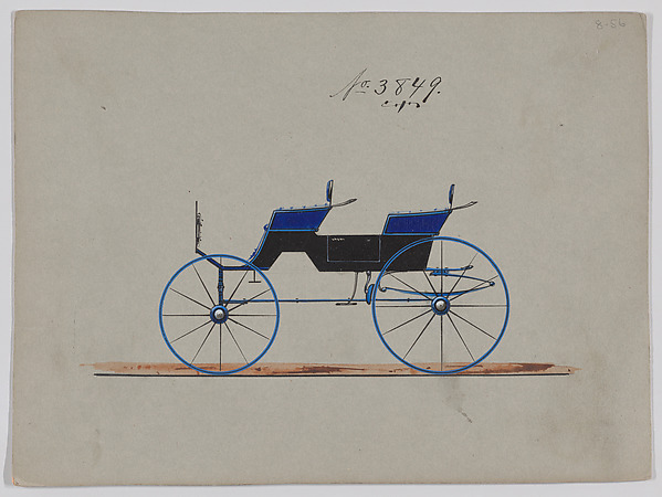 Design for 4 seat Phaeton, no top, no. 3849 by Brewster & Co., The Metropolitan Museum of Art