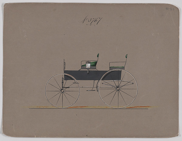 Design for 4 seat Phaeton, no top, no. 3767