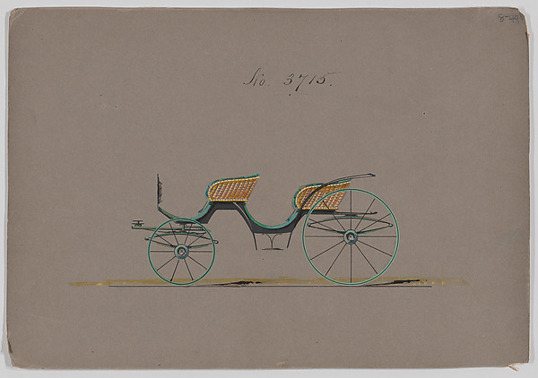 Design for 4 seat Phaeton, no top, no. 3715