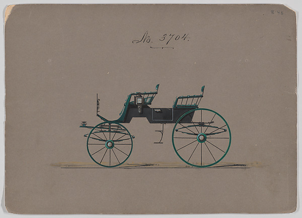 Design for 4 seat Phaeton, no top, no. 3704