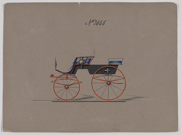 Design for 4 seat Phaeton, no top, no. 3685